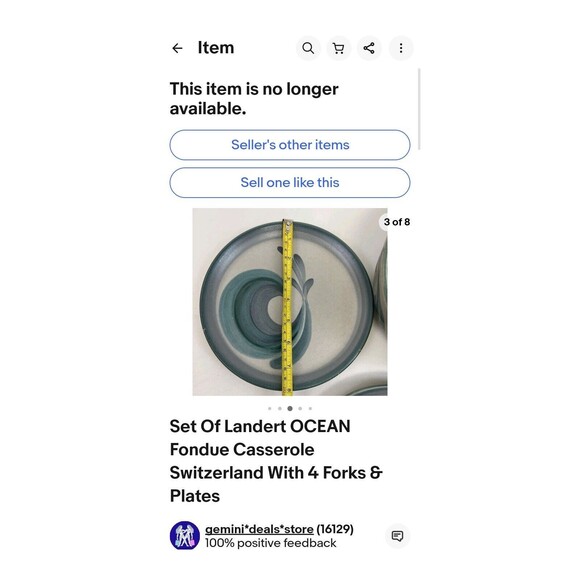 Landert OCEAN Fondue Plates Set Of 2 - Picture 7 of 7